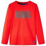 Tricou pentru copii cu mâneci lungi, roșu, 116, vidaXL