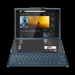 Laptop Lenovo Yoga Book 9 13IRU8, Intel Core i7-1355U, 2 x 13.3 inch 2.8K Touch, 16GB RAM, 1TB SSD, Windows 11 Pro, Albastru