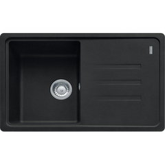 Chiuvetă bucătărie fragranit 1 cuvă Franke BSG 611 48x78 cm cu picurător negru reversibilă