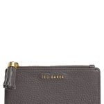 Genti Femei Ted Baker London Sydnee Tassel Credit Card Holder CHARCOAL