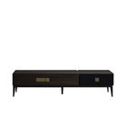 Comoda TV din MDF Maro/Negru L220x52cm Bergamo