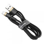 Cablu de date telefon, Baseus, USB/Lightning, 1.5 A, 2 m, Negru