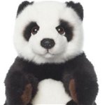 Jucarie de plus WWF, Panda, 15 cm, Alb/Negru, WWF