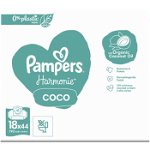 Pampers Harmonie Coconut Pure Șervețele umede pentru copii 18x44 buc, Pampers