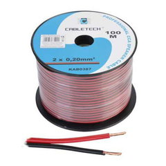 Cablu difuzor CCA, 2 x 0.2 mm2, culoare negru-rosu, rola 100 m KAB0387, CableTech