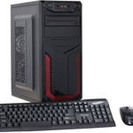 Calculator Sistem PC Interlink (Procesor Intel® Core™ i5-4570s (6M Cache, up to 3.60 GHz), Haswell, 8GB DDR3, 500GB HDD, DVD-RW, Cadou Tastatura + Mouse, Negru), Interlink