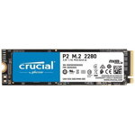 CRUCIAL P2 250GB SSD, M.2 2280, PCIe Gen3 x4, Read/Write: 2100/1150 MB/s, Random Read/Write IOPS: 170K/260K, CRUCIAL