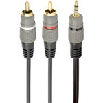 Gembird Jack 3.5mm - cablu RCA (Cinch) x2 10m gri (CCA-352-10M), Gembird