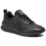 New Balance, Pantofi sport de piele cu microperforatii 997H, Negru, 7.5