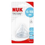 Tetina Nuk First Choice Plus Silicon M2 6-18 luni, NUK