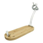 Suport pliabil pentru jambon Bambus (48 x 18,5 cm), BigBuy Home