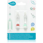 Nuvita Sonic Clean&Care Replacement Brush Heads Capete de schimb pentru baterie sonic periuta de dinti pentru bebeluși Sonic Clean&Care Small Red/Green 3 m+ 2 buc, Nuvita