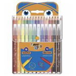 Set creativ coloriaj Bic. 18 creioane colorate si 12 markere CT8112, Bic