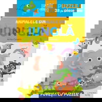 Povesti cu puzzle, Animale din jungla, Litera