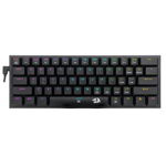 Tastatura gaming mecanica Redragon Anivia Pro neagra iluminare RGB switch-uri rosii