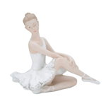 Decoratiune Sitting Ballerina, Mauro Ferretti, 14x8 cm, polirasina, Mauro Ferretti