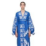 Rochie kimono cu broderie “Morning fog”, blouseroumaine-shop.com