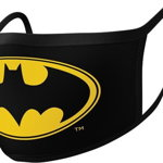Masca din material textil, reutilizabila, set 2 bucati, Batman Logo, pentru adulti, 
