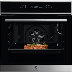 Cuptor Electrolux ELECTRIC  COE7P31X2,Electric, 72 l, Autocuratare pirolitica, SenseCook, Food Sensor, Display LCD, Grill, Soft close, Clasa A+, Inox/Negru