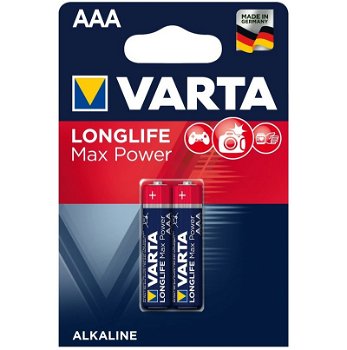 Baterii alcaline AAA VARTA Longlife Max Power, 2 bucati
