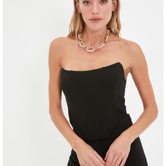 Trendyol, Top-corset crop, Alb, M