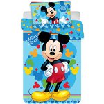 Set lenjerie de pat copii, Mickey, Husa patura/Fata de perna, 100x135cm, 40x60cm, Multicolor