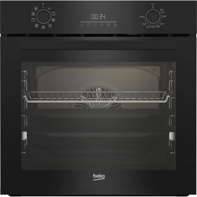 Cuptor incorporabil Beko BBIM18302BCSE, 72 l, Multifunctional, Autocuratare catalitica, RecycledNet, AEROperfect, Rafturi telescopice, Negru, Clasa A+