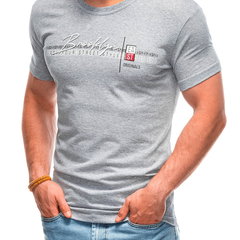 EDOTI, Tricou de bumbac cu text, Rosu, XL EDOTI, Tricou de bumbac cu text, Rosu, XL