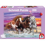 Schmidt Spiele Puzzle 200 Trei cai sălbatici G3, Schmidt Spiele