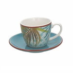 Set 6 cesti de cafea cu farfurii Metropolis Jungle, Tognana, ceramica, 80 ml/11 cm, multicolor, Tognana Porcellane