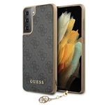 Husa Premium Guess Compatibila Cu Samsung Galaxy S21 5G, Colectia Charms, Gri - 503225