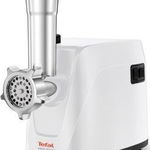 Masina de tocat carne Tefal HV1 NE114130, 1600W, 1.9 kg/ min, accesoriu pentru rosii, functie reverse, Alb, Tefal