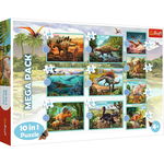 Puzzle Trefl 10 in 1 Lumea dinozaurilor, 329 piese