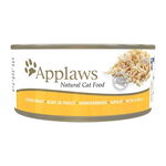 APPLAWS Cat Adult Chicken Breast with Duck in Broth Hrana pisica adulta, cu pui si rata in sos 6x156g, APPLAWS