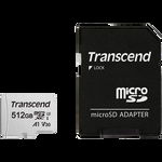 Card de memorie Transcend TS512GUSD300S-A, 512GB, UHS-I U3, A1 microSD cu Adaptor SD, Transcend