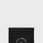 Karl Lagerfeld carcasa cardului culoarea negru, Karl Lagerfeld