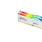 Memorie RAM Kingston, DIMM, DDR5, 64GB, 6000MHz, CL36, 1.35V, FURY Beast White, RGB, Kit of 2, Kingston