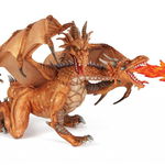 PAPO FIGURINA DRAGON CU DOUA CAPETE AURIU, Papo