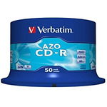 Mediu optic BLANK CD-R AZO 52X 700MB 50 bucati, Verbatim