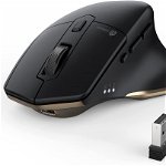 Mouse Wireless iClever, negru/auriu, 2,4 G, 2400 DPI