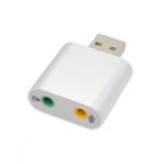 Adaptor usb 2.0 pentru casti si microfon 3.5mm, argintiu, OEM