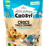 Cereale crocante BIO pentru copii cu ciocolata si caramel Crosti, Crosti