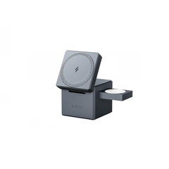 Incarcator wireless magnetic Anker 3-in-1 Cube MagSafe 15W Fast Charging Pliabil Negru