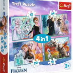 Puzzle Trefl 4 in 1, Uimitoarea Lume Frozen, 12/15/20/24 piese, Trefl