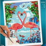 Carte de colorat CreArt Flamingos îndrăgostiți, Ravensburger