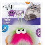 ALL FOR PAWS Furry Ball Jucărie pentru pisici Fluffer, Roz/Galben, 15x8x3,5cm, All For Paws