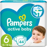 Pampers Active Baby Size 6 scutece de unică folosință 13-18 kg 44 buc, Pampers