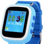 Smartwatch iUni Kid90 52118-1, 1.44inch, GPS, Bratara silicon, dedicat pentru copii (Albastru), iUni