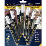 Set 7 markere creta Securit Liquid Small 1-2mm