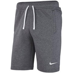 Nike, Pantaloni scurti cu buzunare laterale si logo pentru fotbal, Gri inchis melange, L